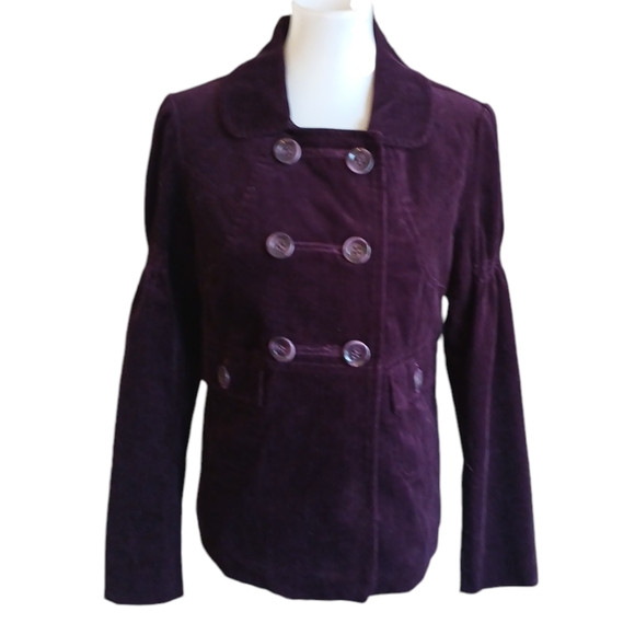 Robert Louis Purple Corduroy Jacket Womens Peacoat size Medium - Picture 1 of 10
